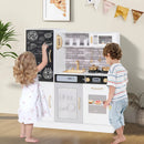 Pretend Play Kitchen with Utensils for Kids Aged 3+-White by LJGDeals