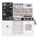 Pretend Play Kitchen with Utensils for Kids Aged 3+-White