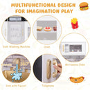 Pretend Play Kitchen with Utensils for Kids Aged 3+-White by LJGDeals