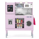 Pretend Play Kitchen Toy Kitchen Playset with Range Hood Ice Maker and Telephone by DirectDeals