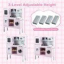 Pretend Play Kitchen Toy Kitchen Playset with Range Hood Ice Maker and Telephone