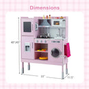 Pretend Play Kitchen Toy Kitchen Playset with Range Hood Ice Maker and Telephone by LJGDeals
