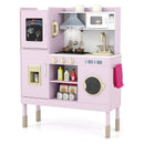 Pretend Play Kitchen Toy Kitchen Playset with Range Hood Ice Maker and Telephone by LJGDeals