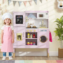 Pretend Play Kitchen Toy Kitchen Playset with Range Hood Ice Maker and Telephone by LJGDeals