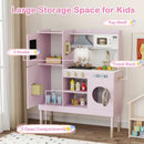 Pretend Play Kitchen Toy Kitchen Playset with Range Hood Ice Maker and Telephone by LJGDeals