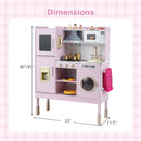 Pretend Play Kitchen Toy Kitchen Playset with Range Hood Ice Maker and Telephone by LJGDeals