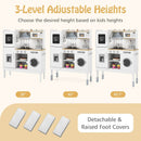 Pretend Play Kitchen Toy Kitchen Playset with Range Hood Ice Maker and Telephone by DirectDeals