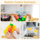 Pretend Play Kitchen Toy Kitchen Playset with Range Hood Ice Maker and Telephone by LJGDeals
