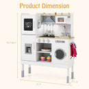 Pretend Play Kitchen Toy Kitchen Playset with Range Hood Ice Maker and Telephone by LJGDeals