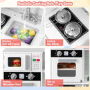 Pretend Play Kitchen Wooden Toy Set Kitchen Accessory Playset with Real Lights Sounds by DirectDeals