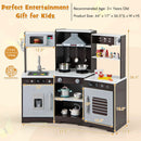 Pretend Play Kitchen Wooden Toy Set with Range Hood Real Sounds and Lights by LJGDeals