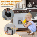 Pretend Play Kitchen Wooden Toy Set with Range Hood Real Sounds and Lights by LJGDeals