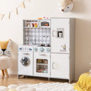 Pretend Play Kitchen for Kids Aged 3+ with Real Sounds and Lights-White by LJGDeals