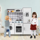 Pretend Play Kitchen for Kids Aged 3+ with Real Sounds and Lights-White by LJGDeals