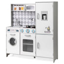 Pretend Play Kitchen for Kids Aged 3+ with Real Sounds and Lights-White by LJGDeals