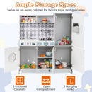 Pretend Play Kitchen for Kids Aged 3+ with Real Sounds and Lights-White by LJGDeals