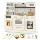 Pretend Toy Kitchen Set with Stoves and Water Dispenser-Beige by LJGDeals