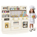 Pretend Toy Kitchen Set with Stoves and Water Dispenser-Beige by LJGDeals