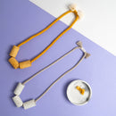 Concrete Terrazzo + Cotton Necklaces