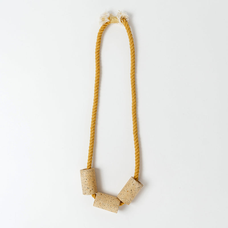Concrete Terrazzo + Cotton Necklaces