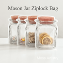 Reusable Airtight Mason Jar Ziplock Bags - Food Storage Solution with Airtight Seal, Washable & Eco-Friendly
