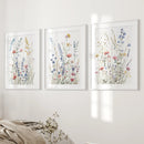 Wildflower Colorful Trendy Wall Art Poster Decor by Wall Art Set