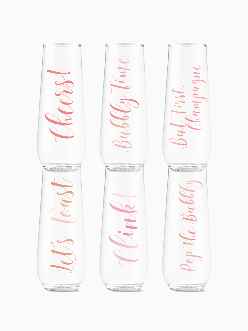 Pink Rose Toast 2.0 - POP 9oz Flute