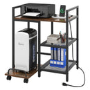 Printer Stand with Charging Station and Storage Shelves by LJGDeals