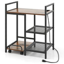 Printer Stand with Charging Station and Storage Shelves by LJGDeals
