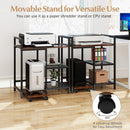 Printer Stand with Charging Station and Storage Shelves by LJGDeals