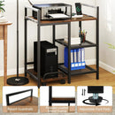 Printer Stand with Charging Station and Storage Shelves by LJGDeals