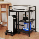 Printer Stand with Charging Station and Storage Shelves by LJGDeals