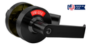 Privacy Door Lock with Occupancy Indicator in Matte Black