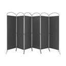 6 Feet 6-Panels Freestanding Folding Privacy Screen-White