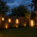 SL101 3000K Warm White LED Low Voltage Bistro String Lights 48 FT Outdoor Weatherproof 12V Edison Bulbs by Kings Outdoor Lighting