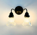 Antique Bell Glass Wall Sconces