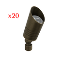 RAL8100 x20 Package Mini Brass Accent Light Low Voltage LED Outdoor Landscape Spotlight [FINAL SALE]