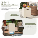 2-in-1 Gas Tank Holder Side Table with Protective Cover by LJGDeals