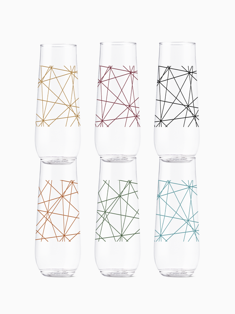 Abstract Lines - POP 9oz Flute