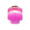 Purple Glass Tubes Murano Ceiling Lamp