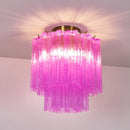 Purple Glass Tubes Murano Ceiling Lamp
