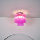 Purple Glass Tubes Murano Ceiling Lamp
