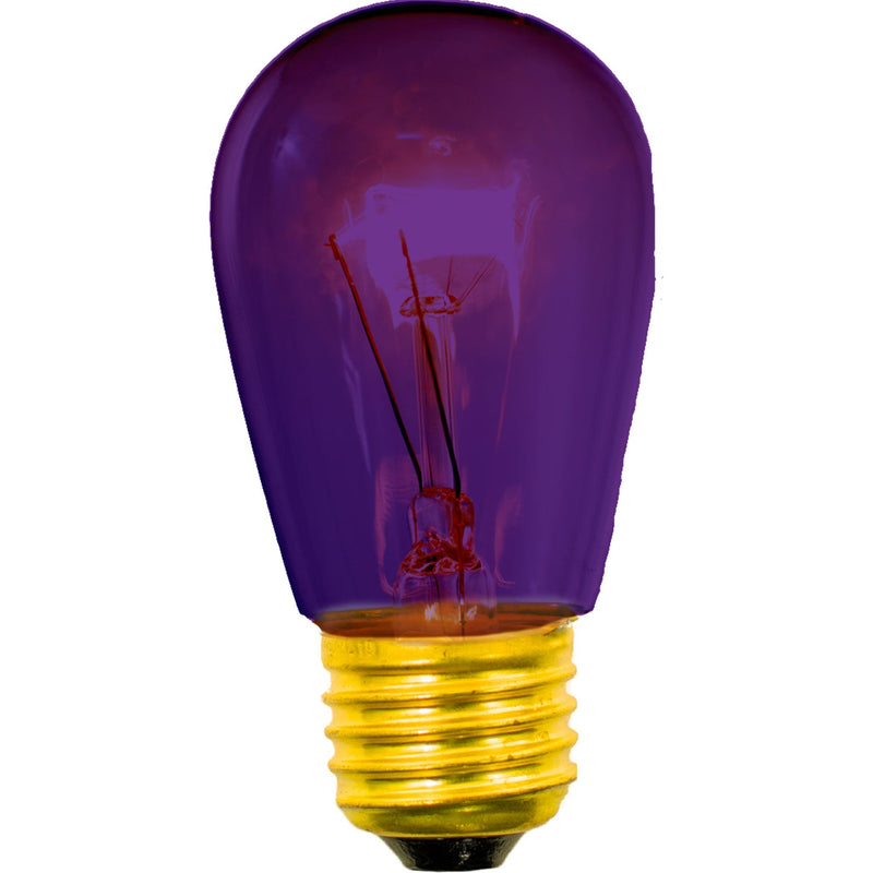 Purple S14 Edison Light Bulbs