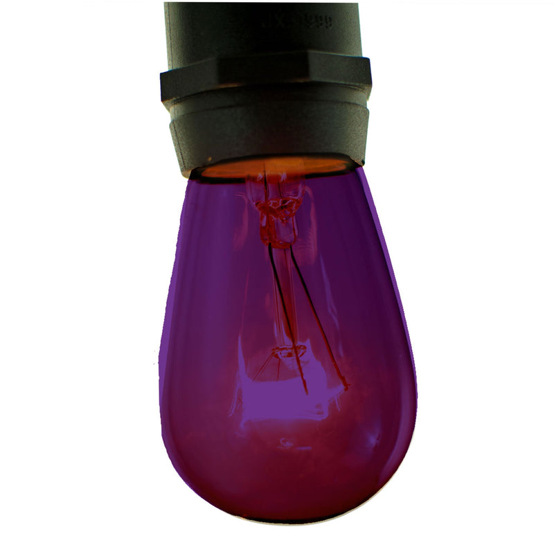 Purple S14 Edison Light Bulbs