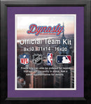 NBA Basketball Photo Picture Frame Kit - Charlotte Hornets (Purple Matting, White Trim) by Dynasty Sports & Framing