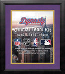 NHL Hockey Photo Picture Frame Kit - Los Angeles Kings (Purple Matting, Yellow Trim) by Dynasty Sports & Framing