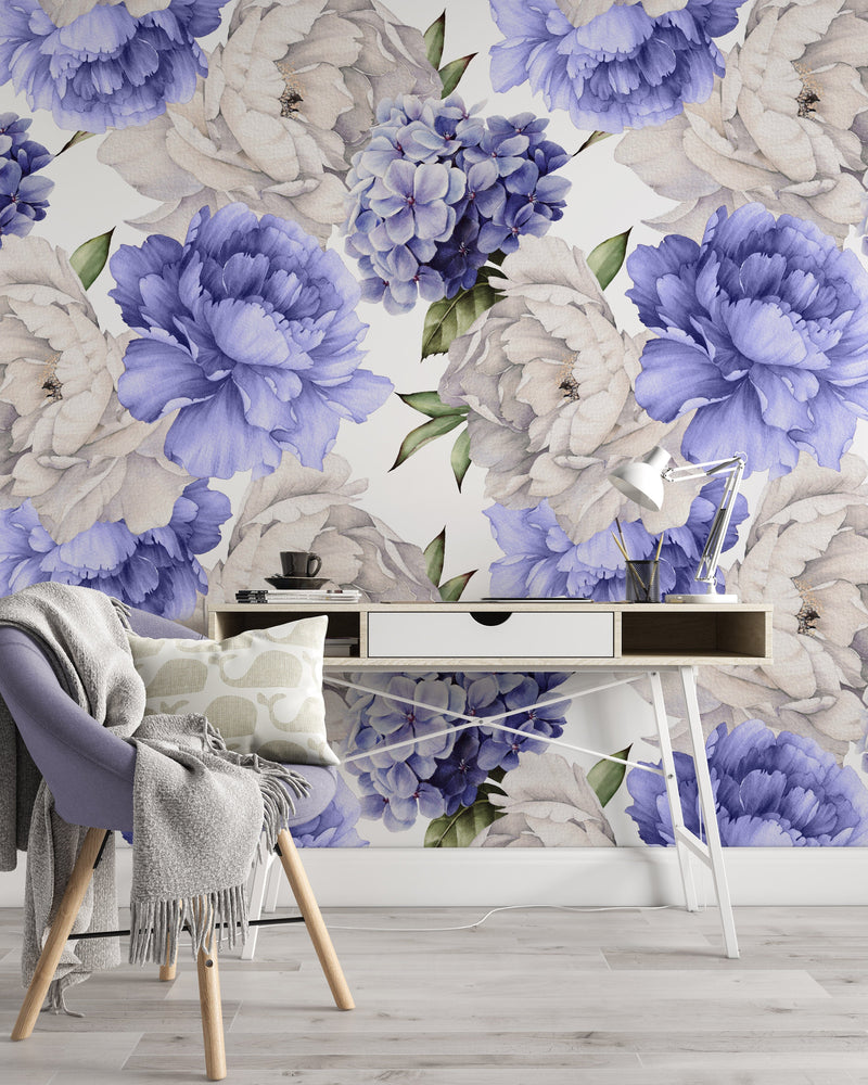 Blue Peony Wallpaper