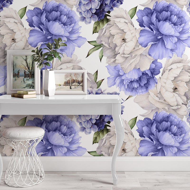 Blue Peony Wallpaper