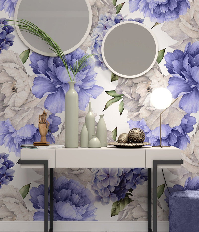 Blue Peony Wallpaper