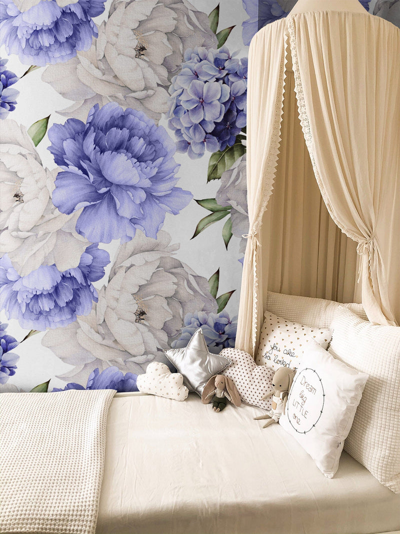 Blue Peony Wallpaper